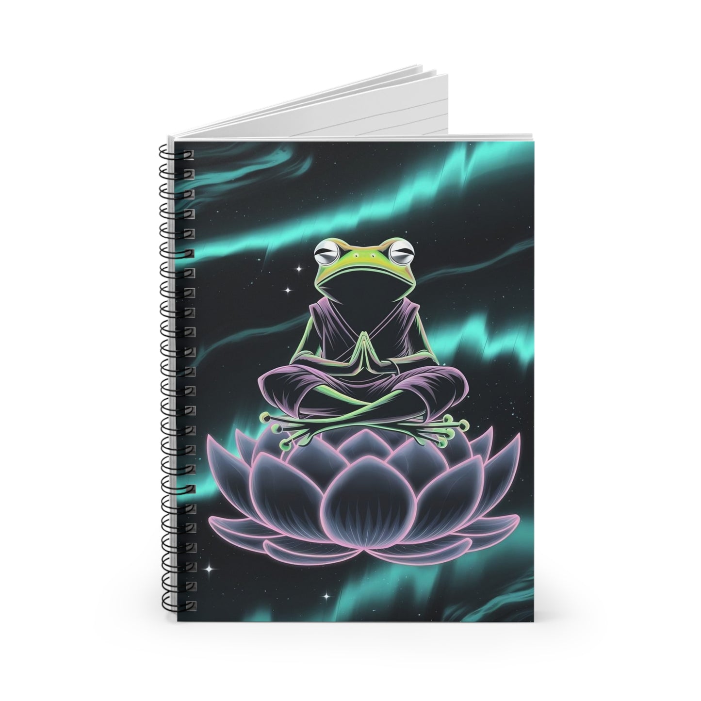 Psychedelic Frog, Mindfulness, Spiral Notebook, Ruled Line | Artistic Design for Everyday Use | Perfect Gift for Writers, Him & Her