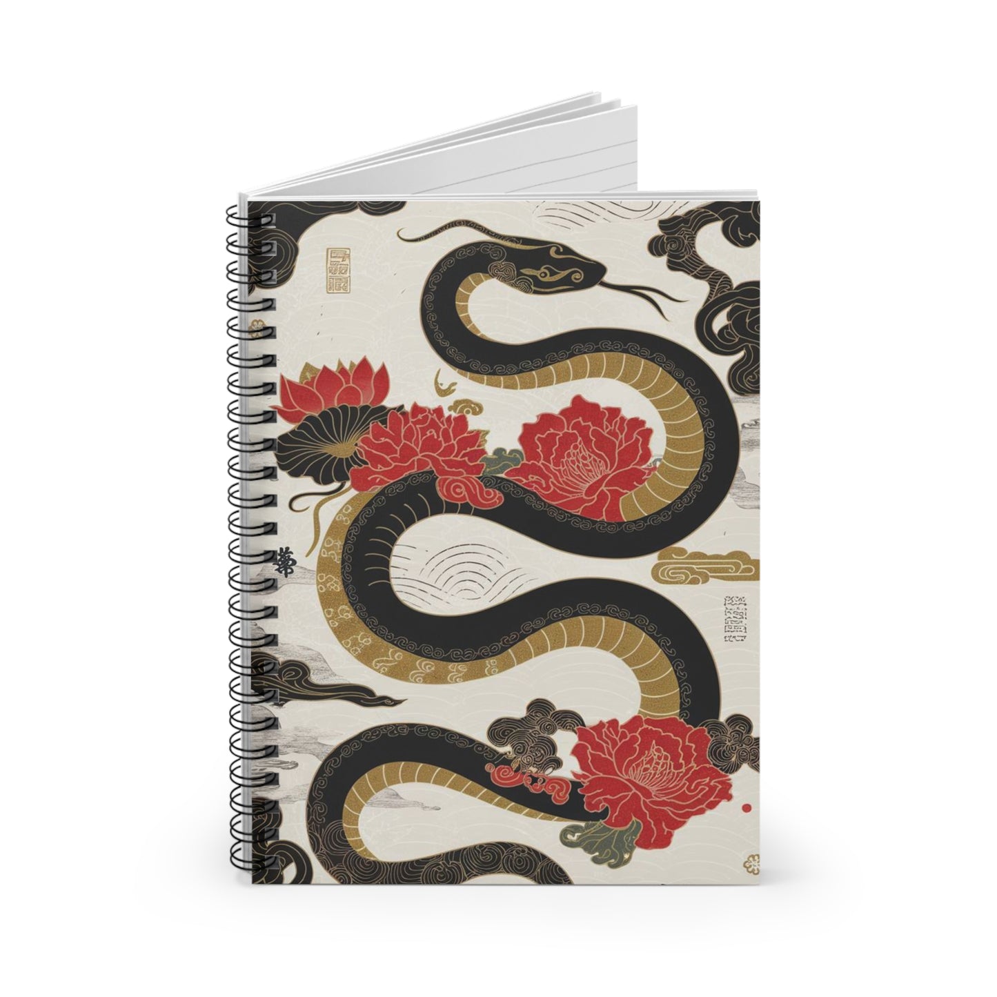 Year of the Snake Spiral Notebook, Ruled Line | Artistic Design | Perfect Gift for Writers, Him & Her