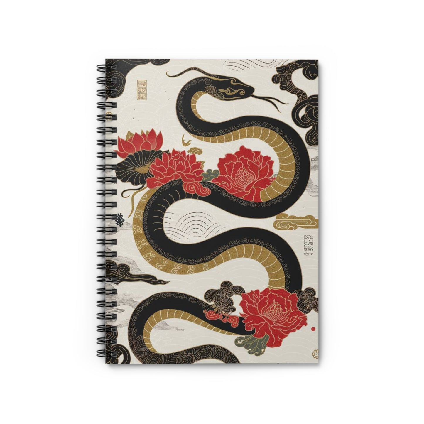 Year of the Snake Spiral Notebook, Ruled Line | Artistic Design | Perfect Gift for Writers, Him & Her