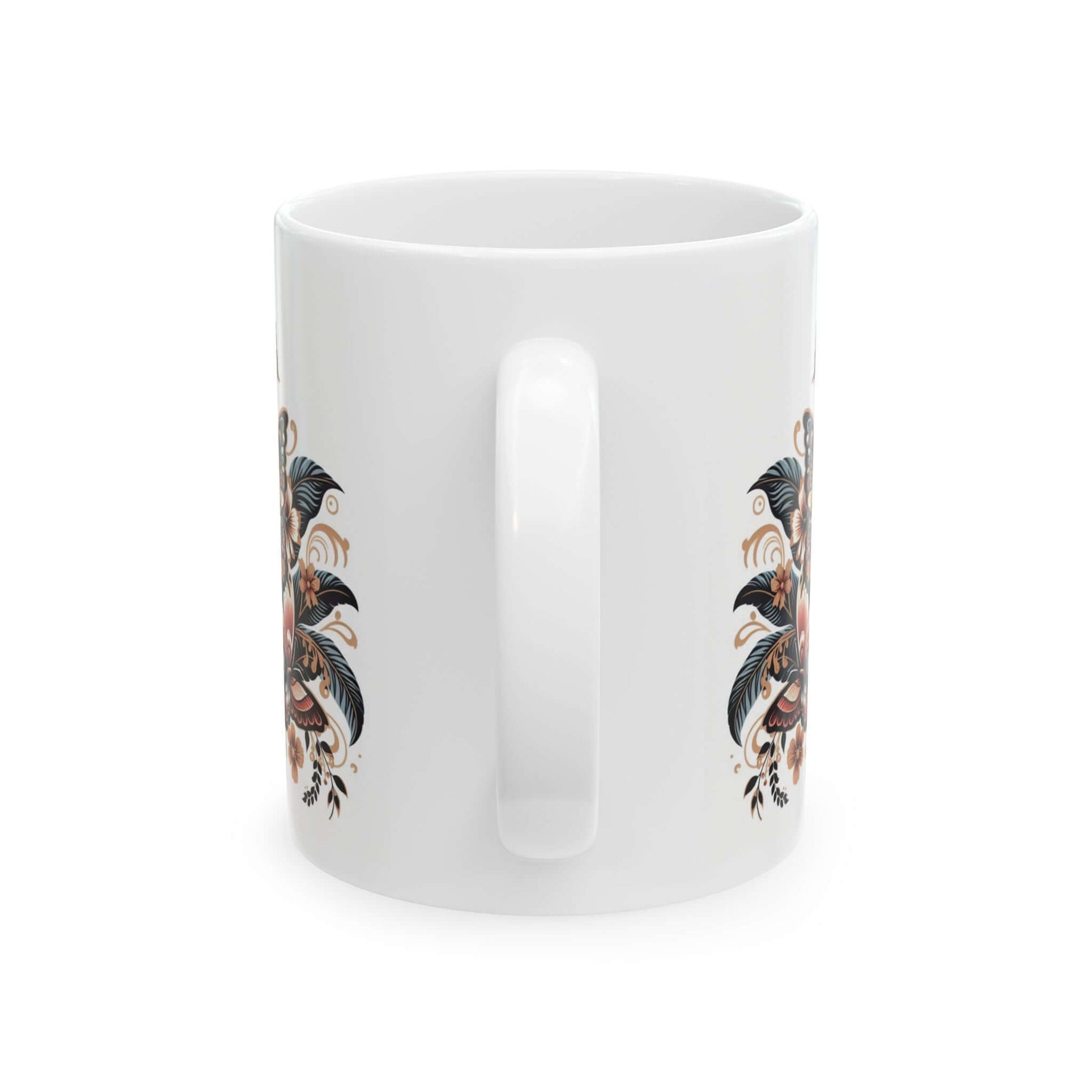 Colorful Butterfly Floral Ceramic Coffee Mug | 11oz & 15oz Options | Dishwasher, Microwave Safe - Wyld Peak