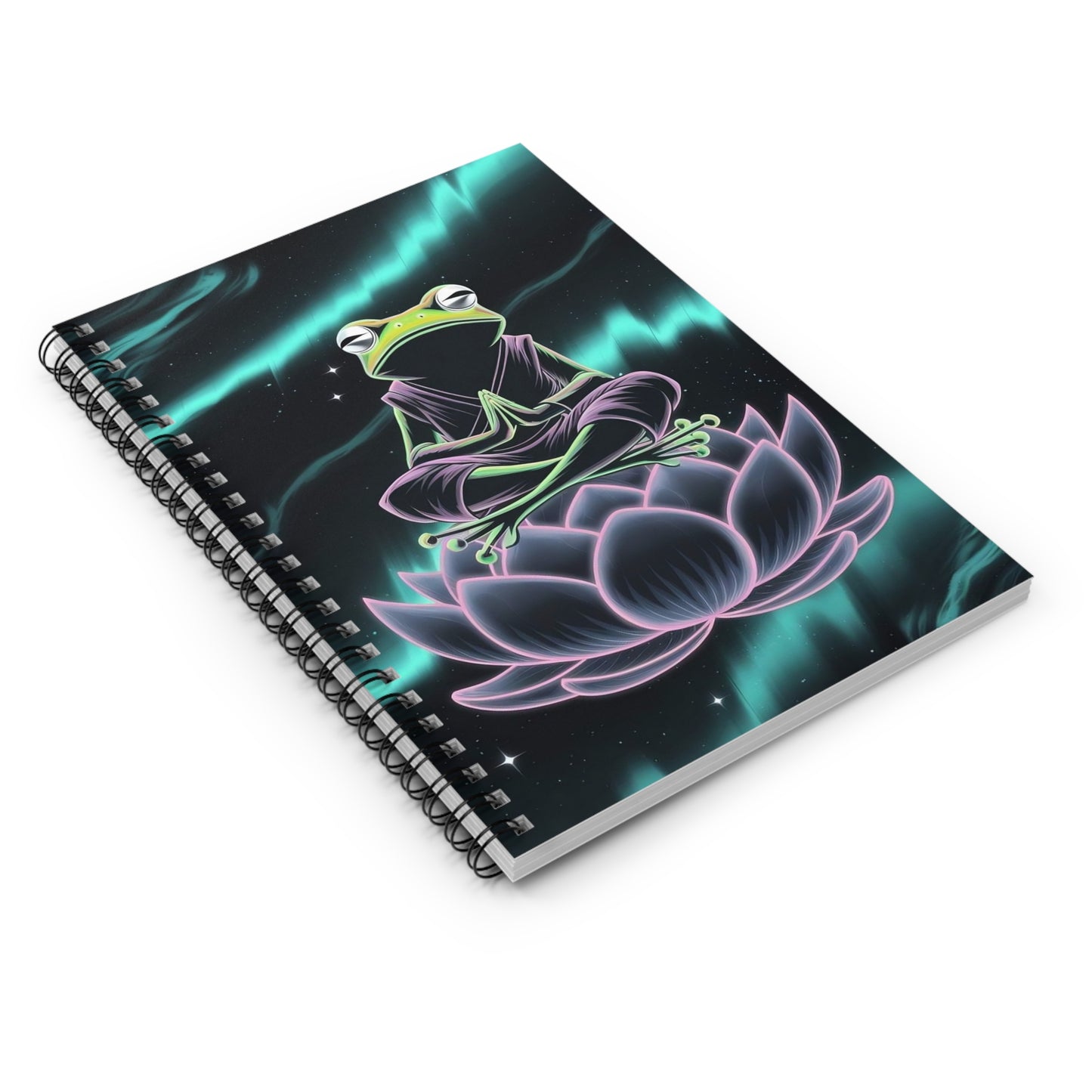 Psychedelic Frog, Mindfulness, Spiral Notebook, Ruled Line | Artistic Design for Everyday Use | Perfect Gift for Writers, Him & Her