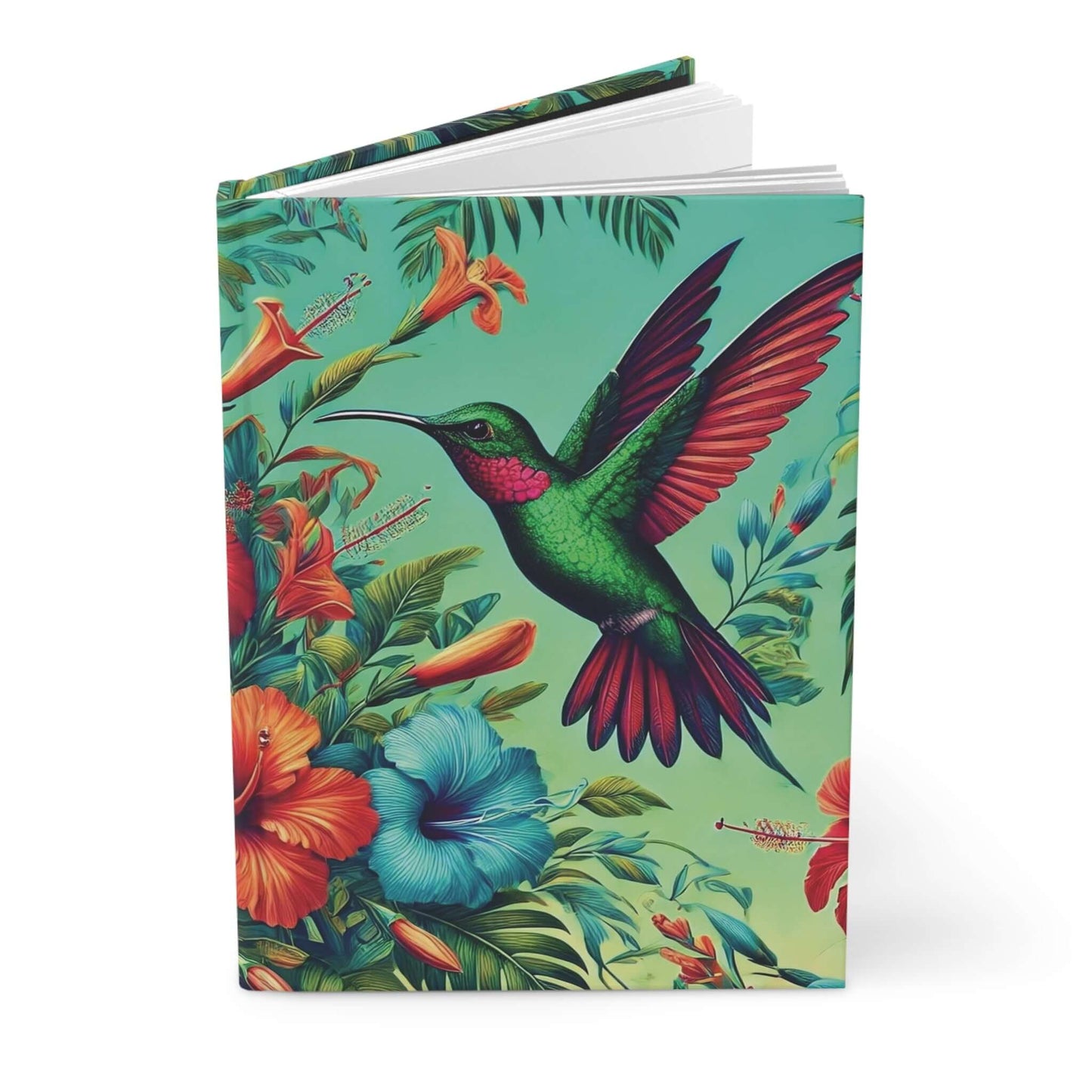 Hummingbird Floral Hardcover Journal | Matte Notebook | Elegant Writing Diary | Gift for Writers | Diary