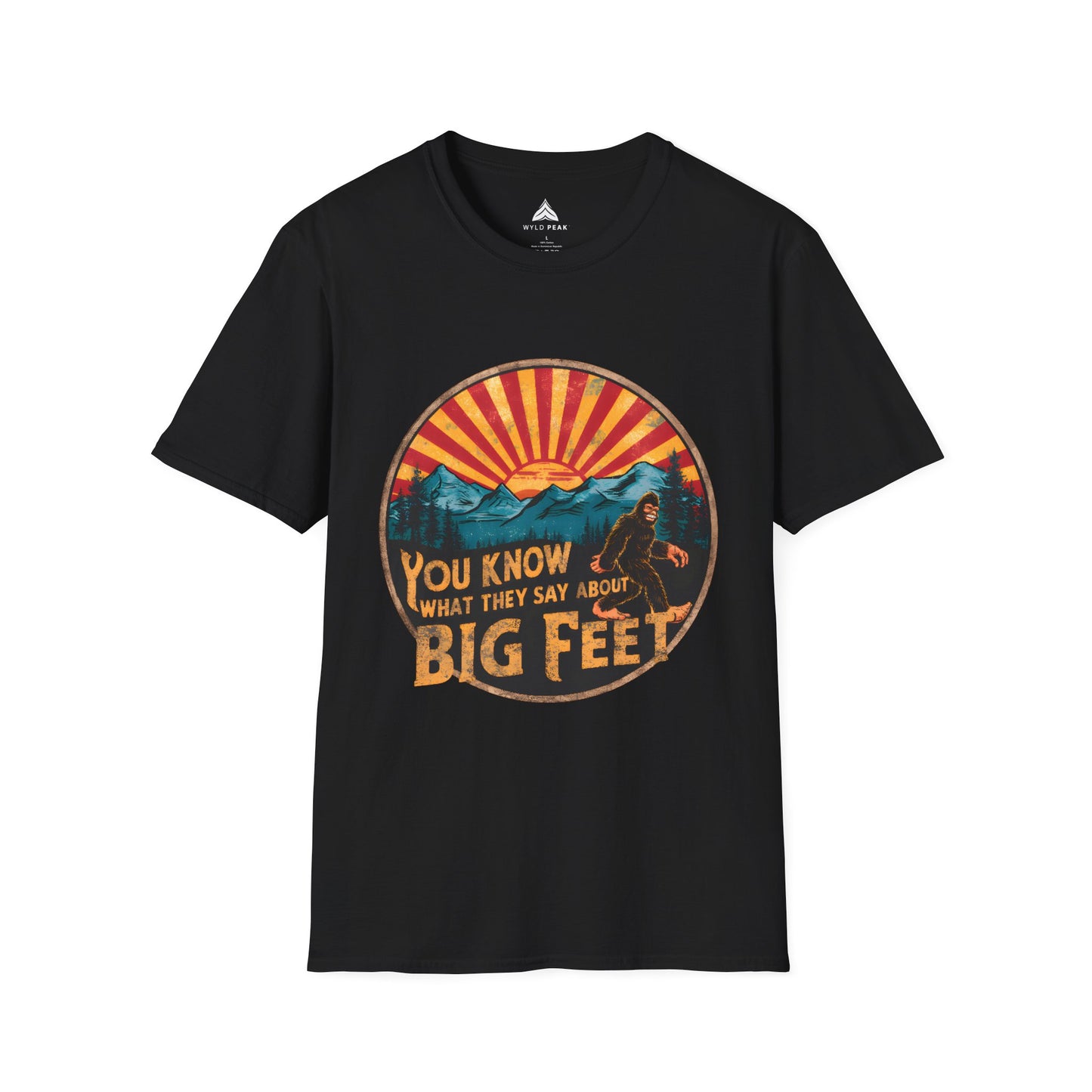 Bigfoot Men's T-Shirt Organic Cotton Outdoor Tee | Unisex Softstyle Tee