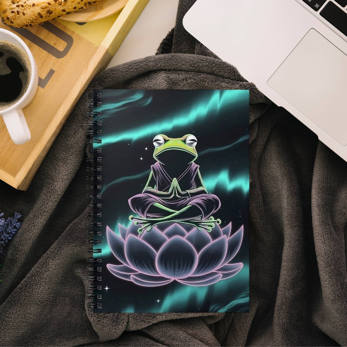 Psychedelic Frog, Mindfulness, Spiral Notebook, Ruled Line | Artistic Design for Everyday Use | Perfect Gift for Writers, Him & Her