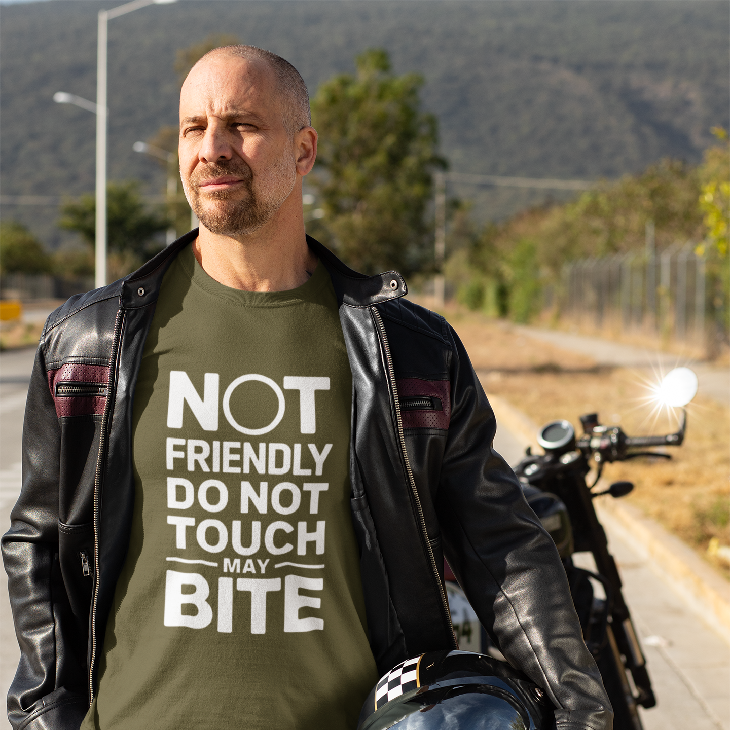 Not Friendly Men's T-Shirt Organic Cotton Outdoor Tee | Unisex Softstyle Tee