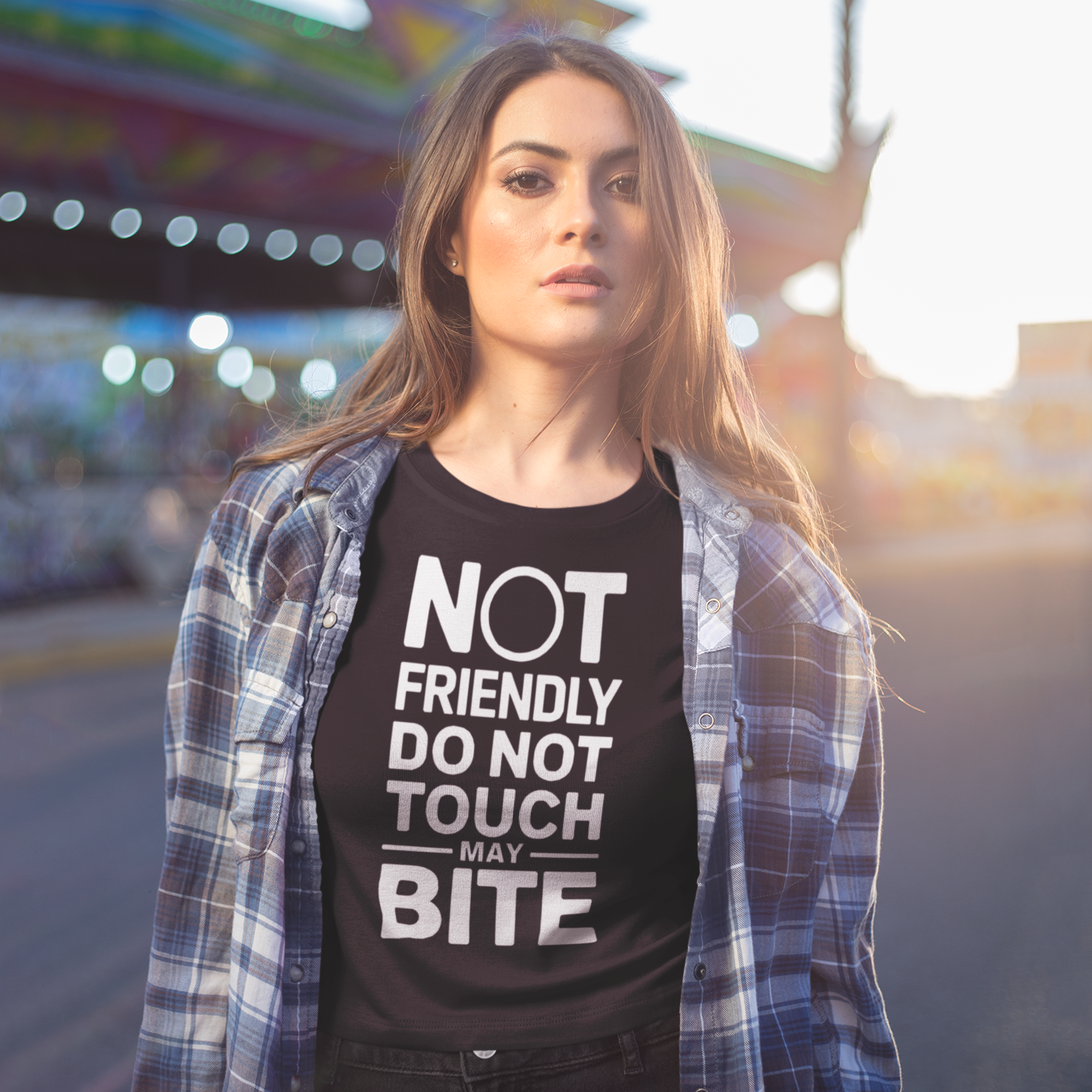 Not Friendly Women's T-Shirt Organic Cotton Outdoor Tee | Unisex Softstyle Tee