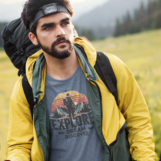 Explorer Men's T-Shirt Organic Cotton Outdoor Tee | Unisex Softstyle Tee