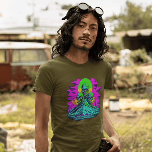 Zombie Skull Men's T-Shirt Organic Cotton Skater Tee | Unisex Softstyle Tee