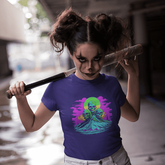 Zombie Skull Women's T-Shirt Organic Cotton Skater Tee | Unisex Softstyle Tee