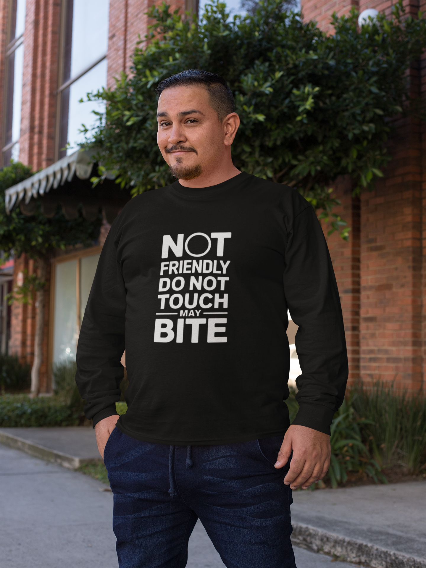 DO NOT TOUCH Unisex Ultra Cotton Long Sleeve Tee Tshirt