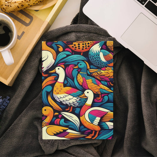 Trippy Duck Pattern Hardcover Journal Matte Notebook Elegant Writing Diary Gift for Writers Diary