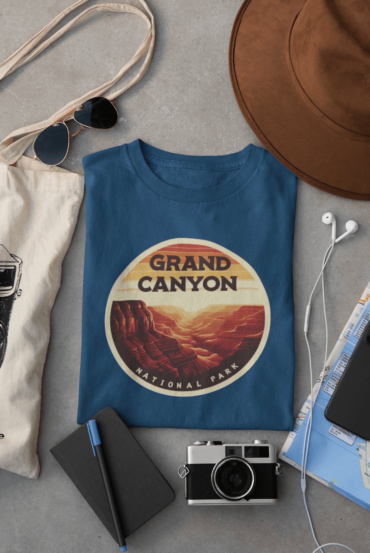 Grand Canyon National Park – South Rim Unisex Shirt – Eco-Friendly Hiking Tee | Classic Fit, for Camping, Travel & Adventure