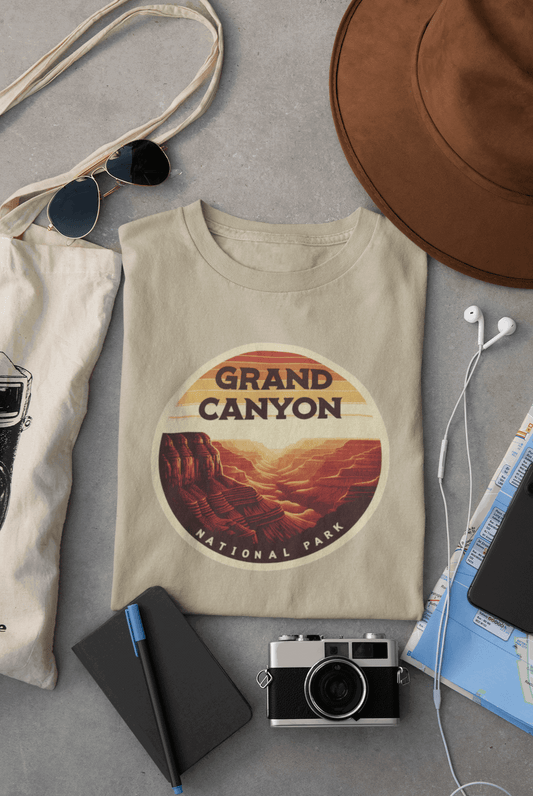 Grand Canyon National Park – South Rim Unisex Shirt – Eco-Friendly Hiking Tee | Classic Fit, for Camping, Travel & Adventure