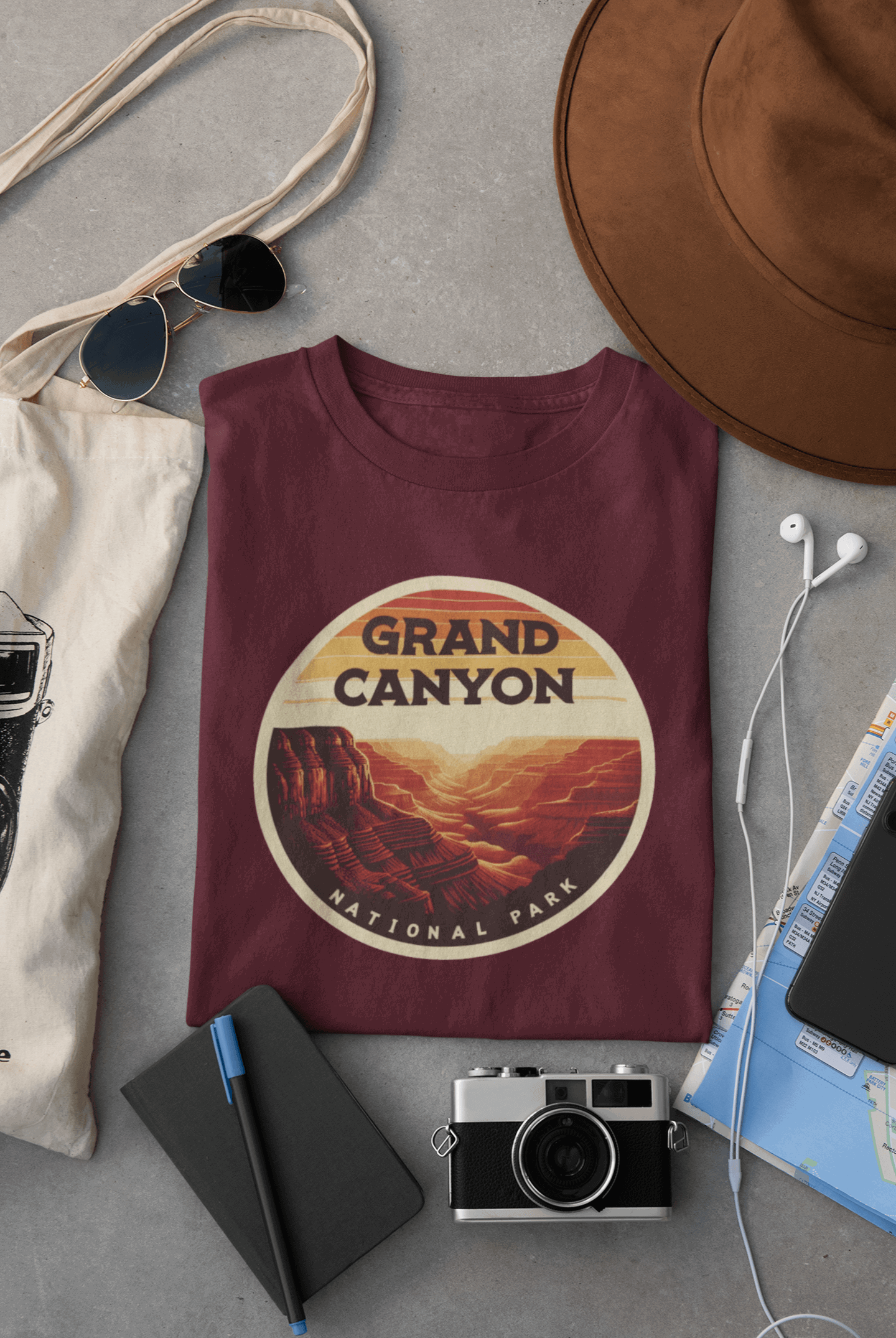 Grand Canyon National Park – South Rim Unisex Shirt – Eco-Friendly Hiking Tee | Classic Fit, for Camping, Travel & Adventure