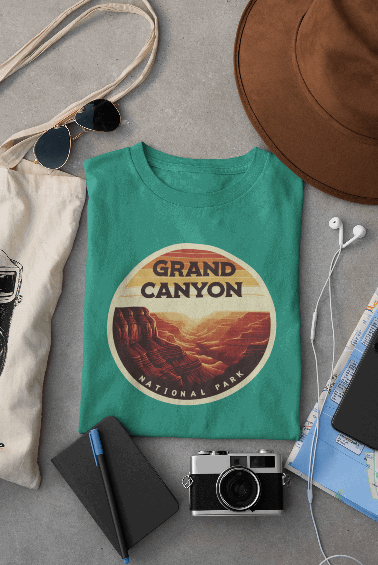 Grand Canyon National Park – South Rim Unisex Shirt – Eco-Friendly Hiking Tee | Classic Fit, for Camping, Travel & Adventure