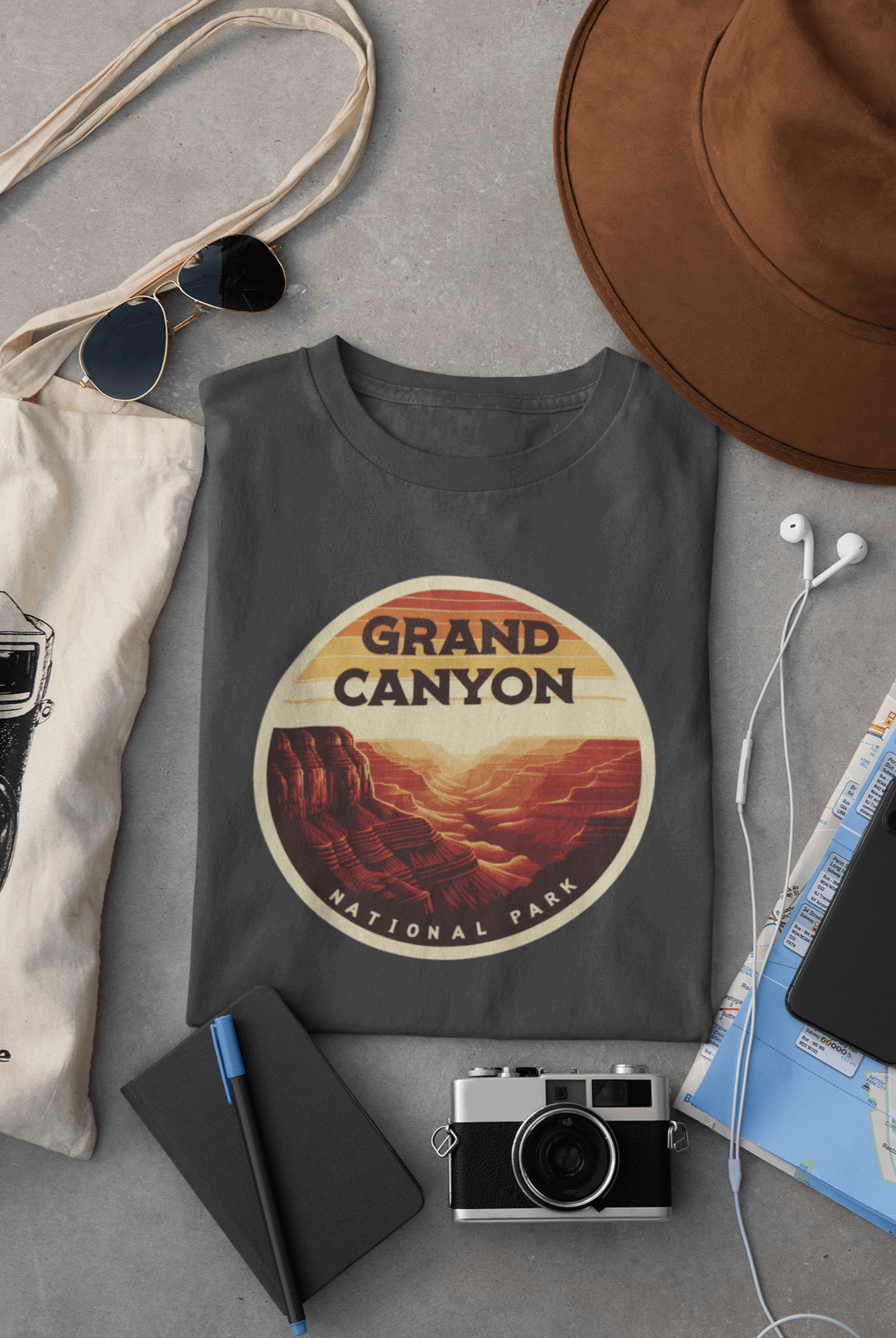 Grand Canyon National Park – South Rim Unisex Shirt – Eco-Friendly Hiking Tee | Classic Fit, for Camping, Travel & Adventure