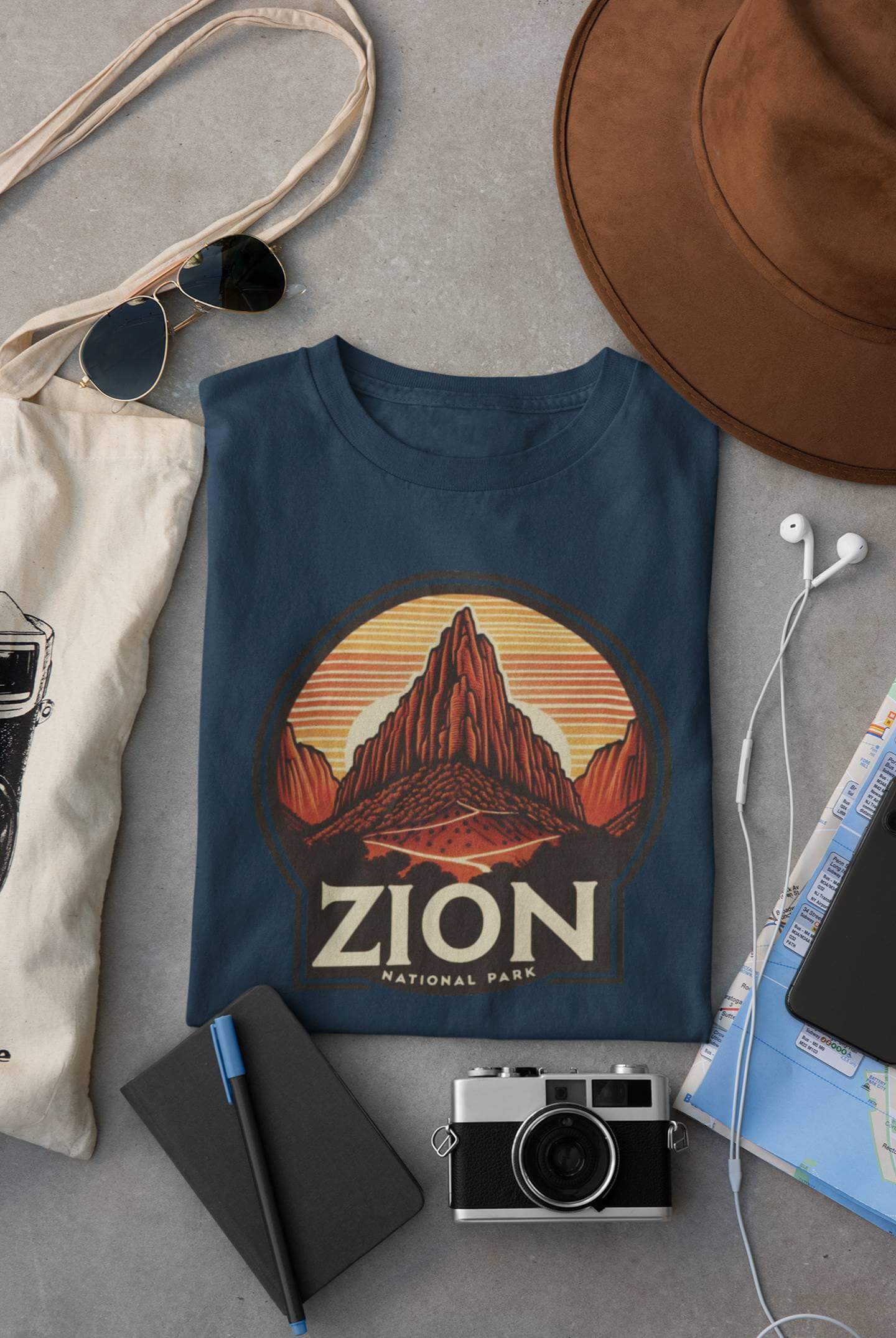 Angels Landing Zion National Park Unisex Shirt – Eco-Friendly Hiking Tee | Classic Fit, for Camping, Travel & Adventure