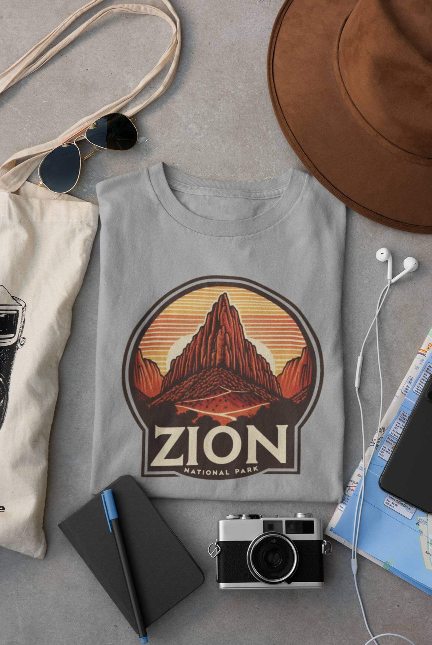 Angels Landing Zion National Park Unisex Shirt – Eco-Friendly Hiking Tee | Classic Fit, for Camping, Travel & Adventure