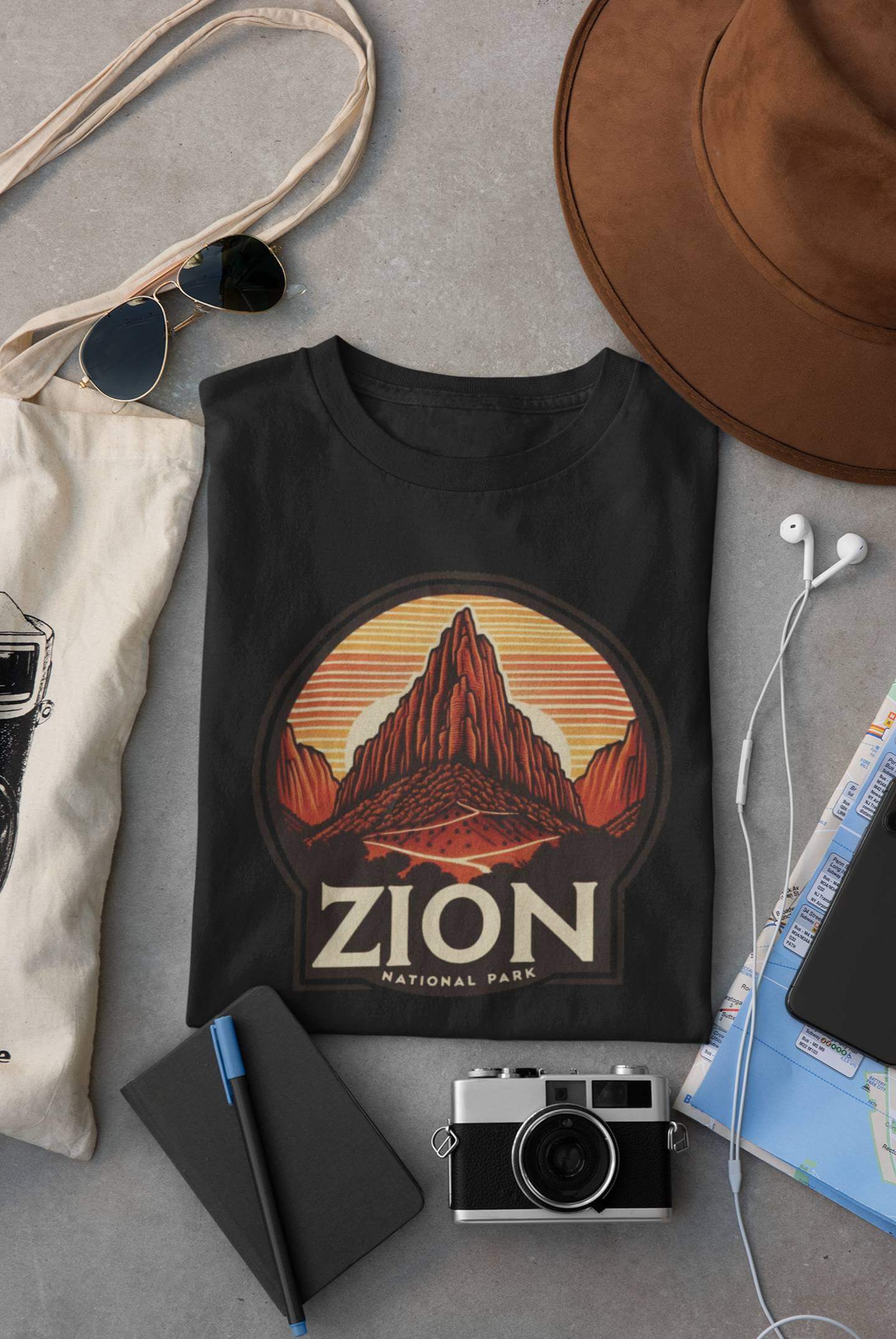 Angels Landing Zion National Park Unisex Shirt – Eco-Friendly Hiking Tee | Classic Fit, for Camping, Travel & Adventure