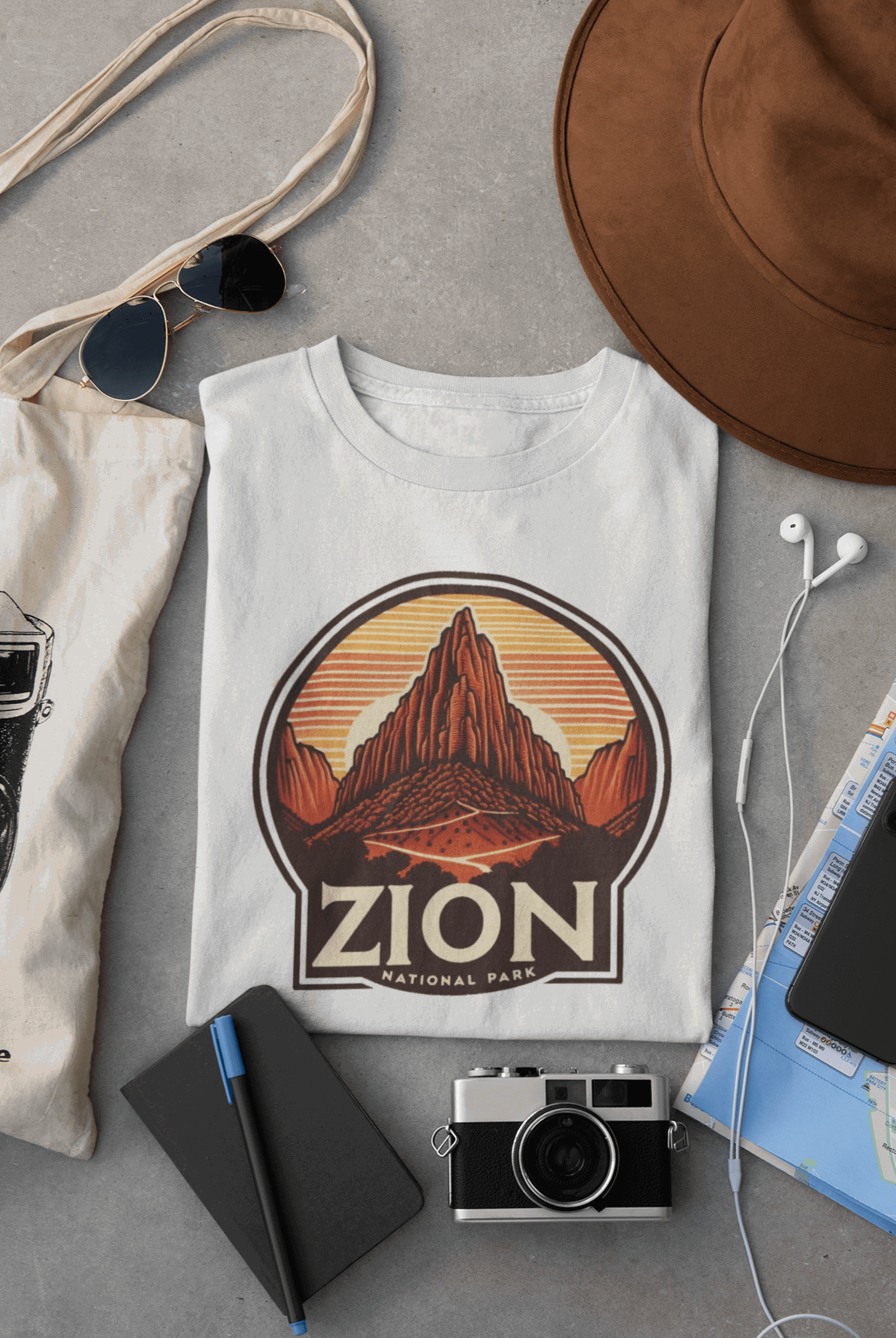 Angels Landing Zion National Park Unisex Shirt – Eco-Friendly Hiking Tee | Classic Fit, for Camping, Travel & Adventure