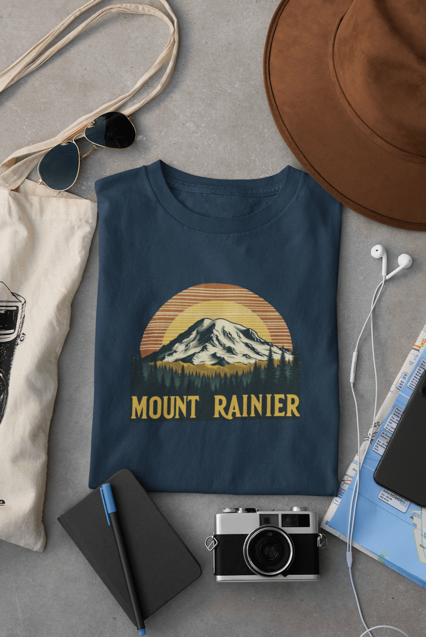 Mount Rainier National Park Unisex Shirt – Eco-Friendly Hiking Tee | Classic Fit, for Camping, Travel & Adventure