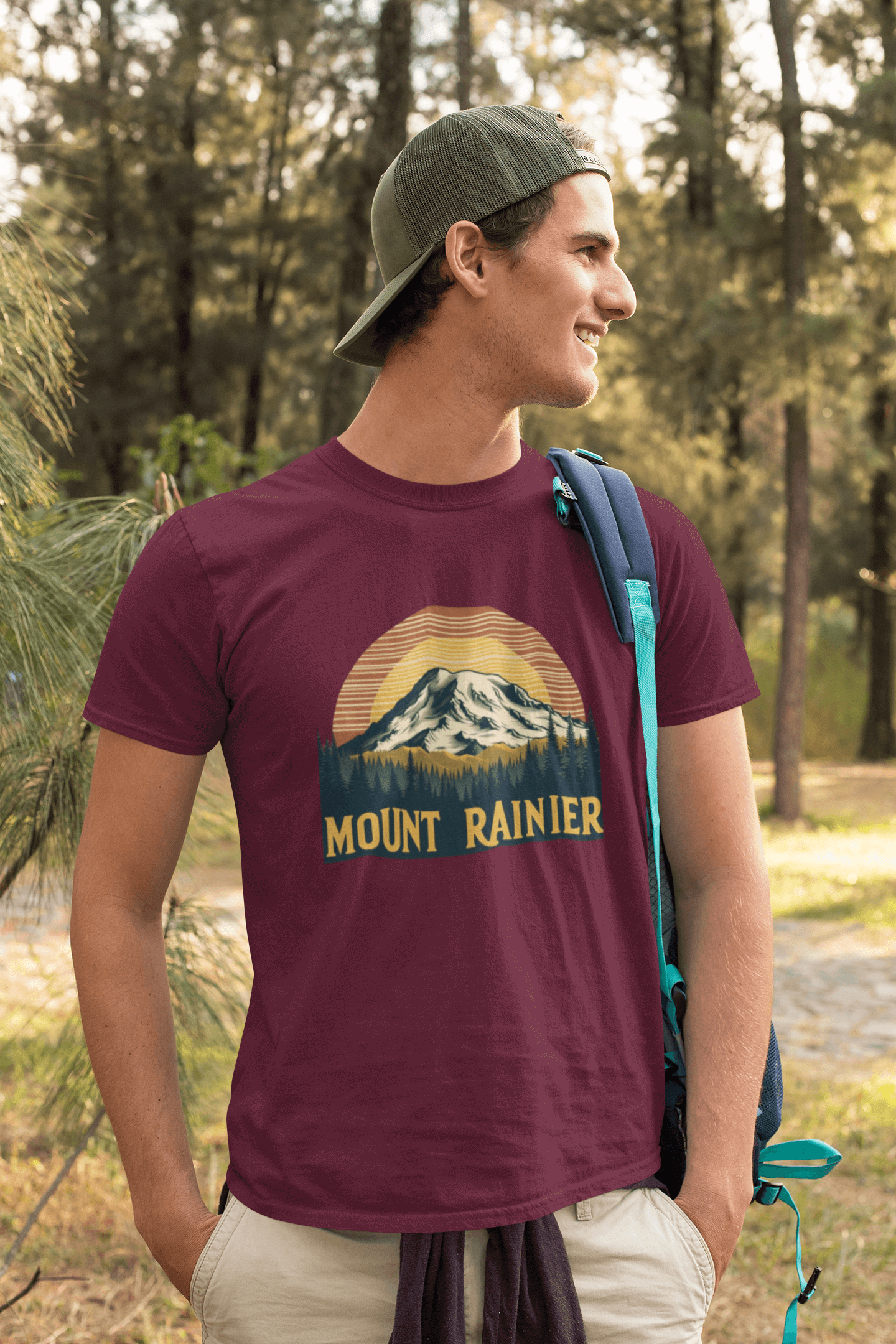 Mount Rainier National Park Unisex Shirt – Eco-Friendly Hiking Tee | Classic Fit, for Camping, Travel & Adventure