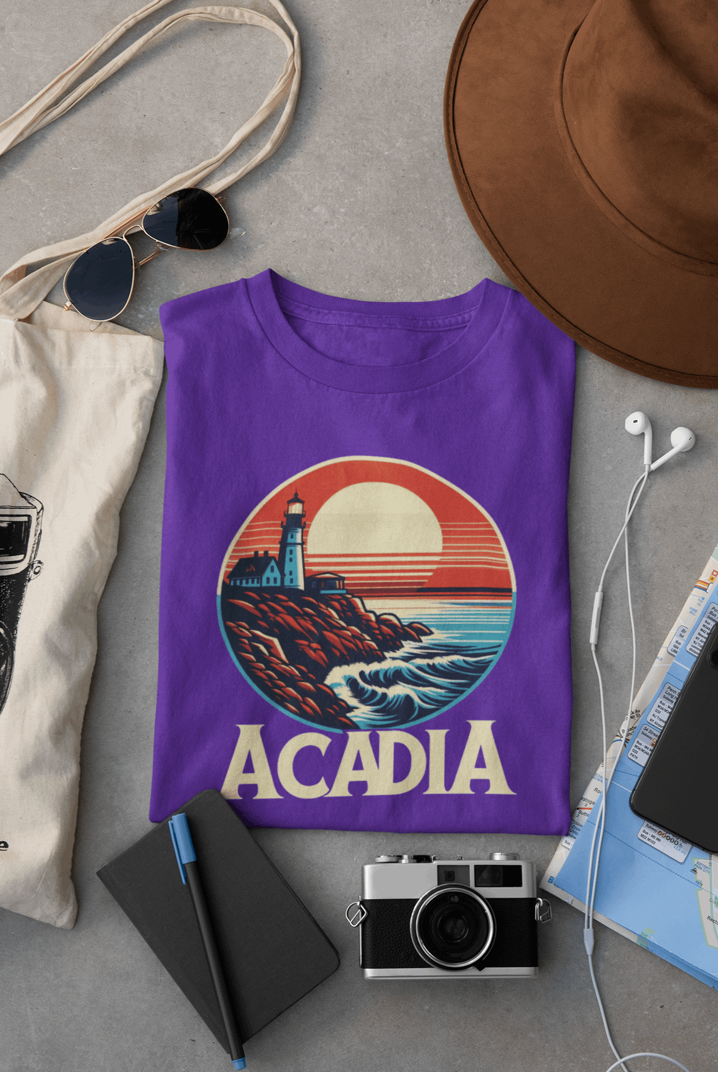 Bass Harbor Head Lighthouse - Acadia National Park Unisex Shirt – Eco-Friendly Hiking Tee | Classic Fit, for Camping, Travel & Adventure