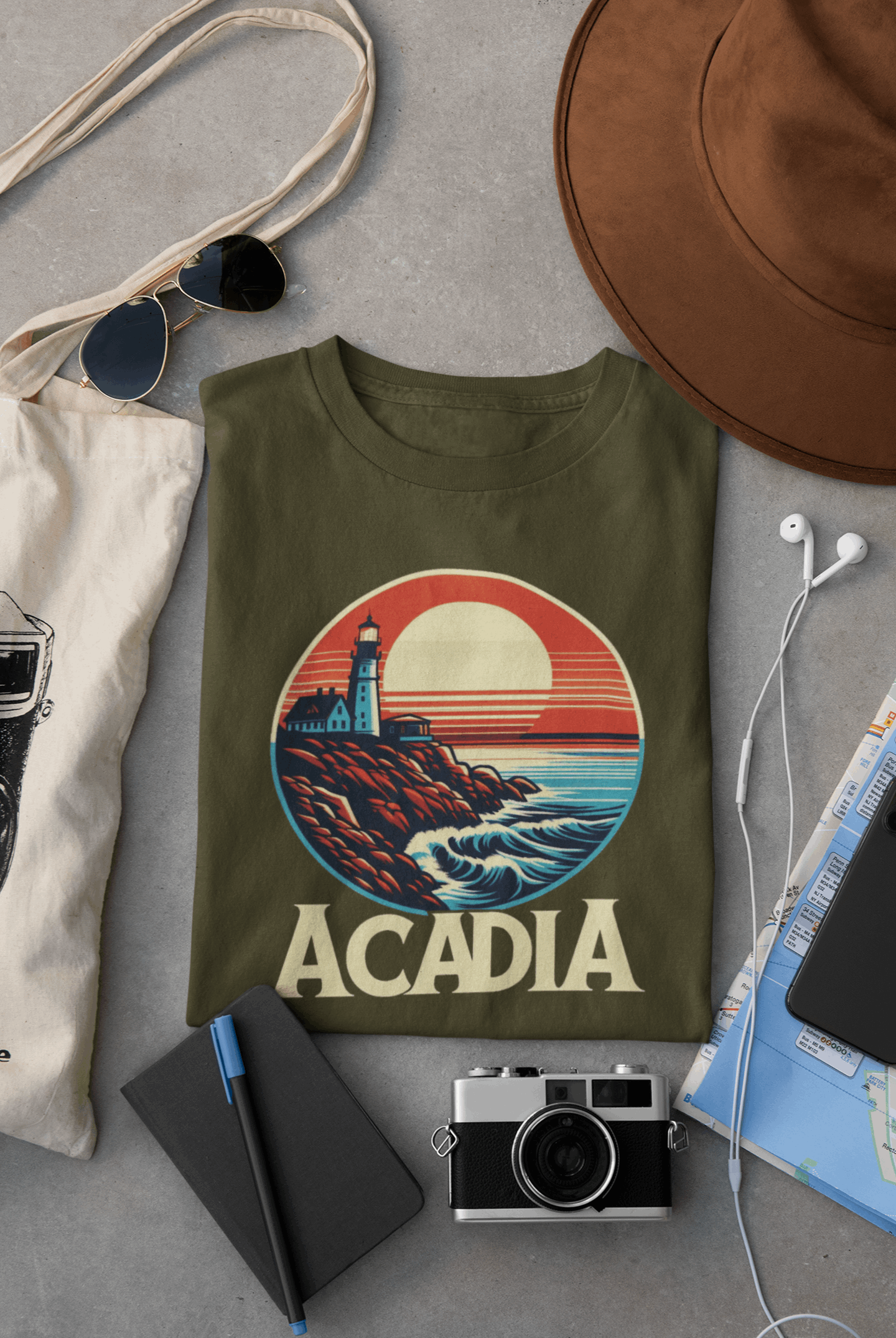 Bass Harbor Head Lighthouse - Acadia National Park Unisex Shirt – Eco-Friendly Hiking Tee | Classic Fit, for Camping, Travel & Adventure