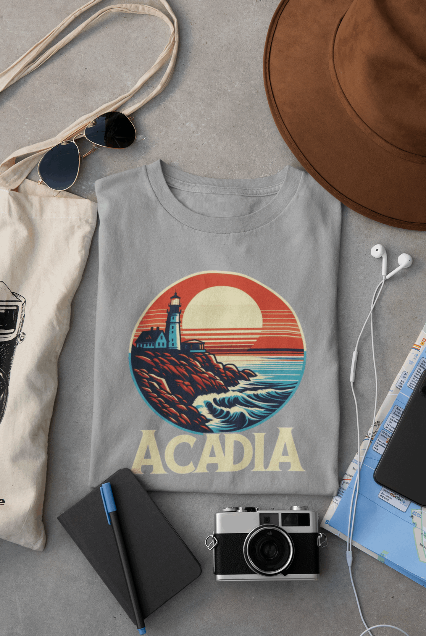 Bass Harbor Head Lighthouse - Acadia National Park Unisex Shirt – Eco-Friendly Hiking Tee | Classic Fit, for Camping, Travel & Adventure