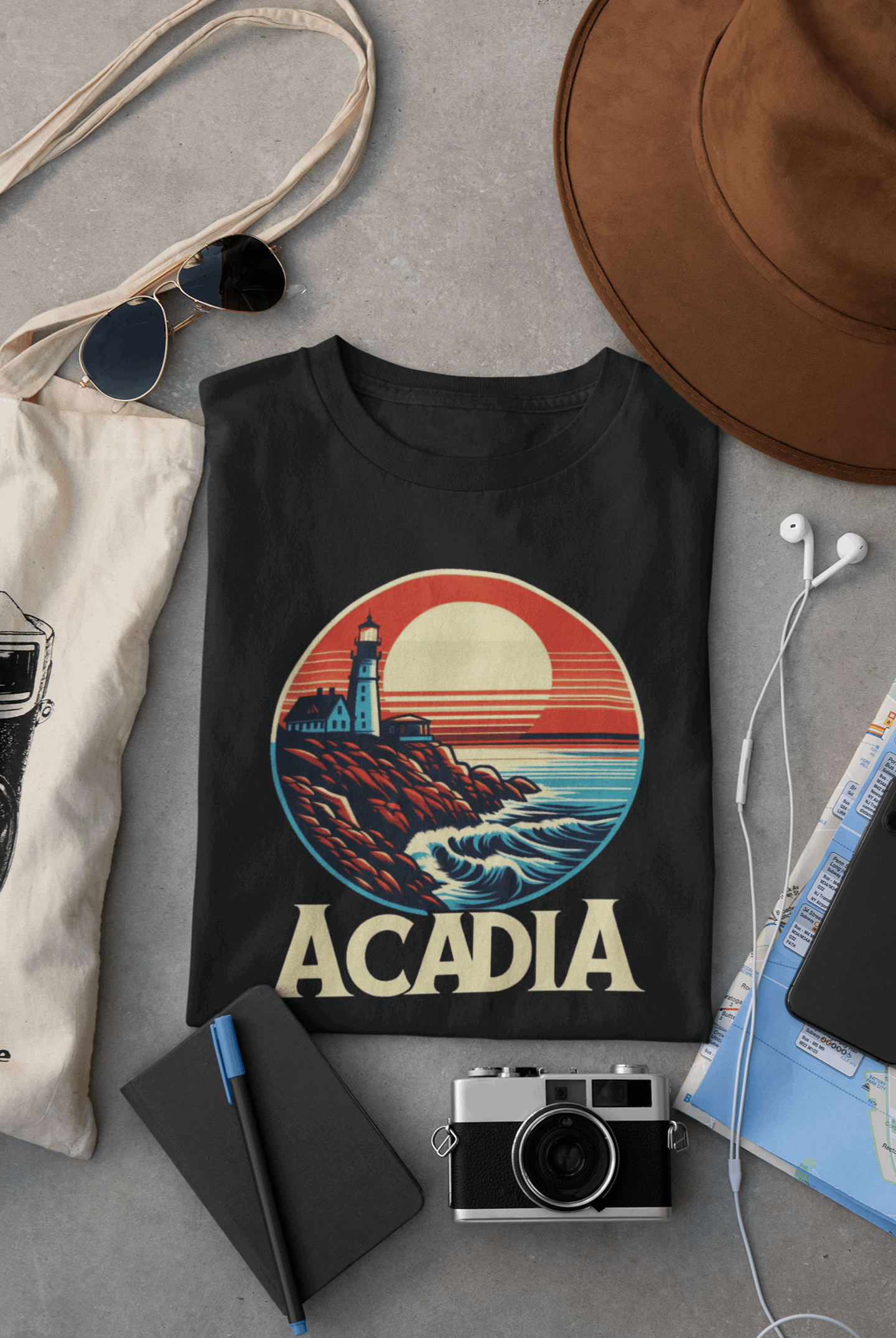 Bass Harbor Head Lighthouse - Acadia National Park Unisex Shirt – Eco-Friendly Hiking Tee | Classic Fit, for Camping, Travel & Adventure