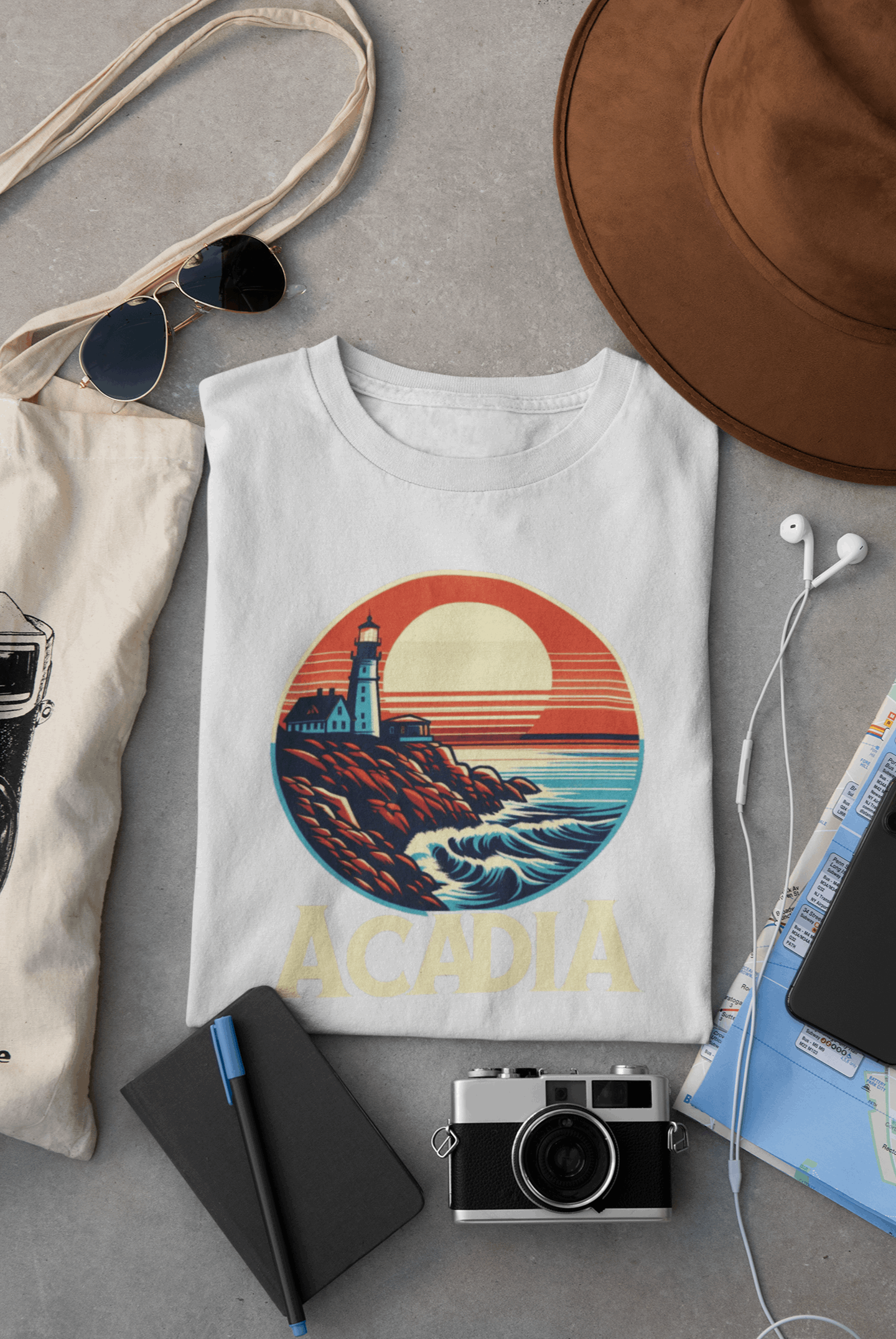 Bass Harbor Head Lighthouse - Acadia National Park Unisex Shirt – Eco-Friendly Hiking Tee | Classic Fit, for Camping, Travel & Adventure