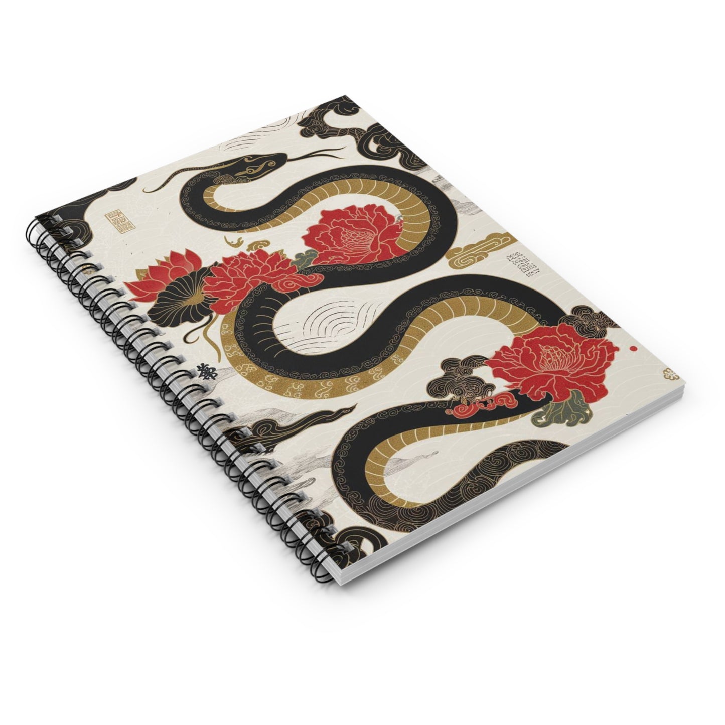 Year of the Snake Spiral Notebook, Ruled Line | Artistic Design | Perfect Gift for Writers, Him & Her