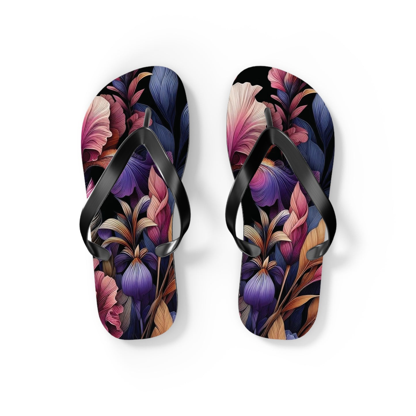 Fleur de lis Floral Flip Flops - Wyld Peak