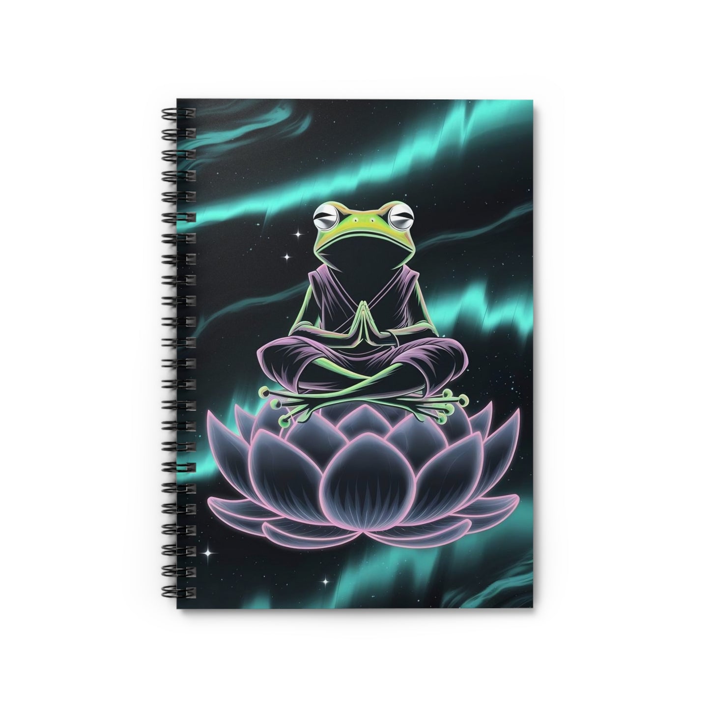 Psychedelic Frog, Mindfulness, Spiral Notebook, Ruled Line | Artistic Design for Everyday Use | Perfect Gift for Writers, Him & Her