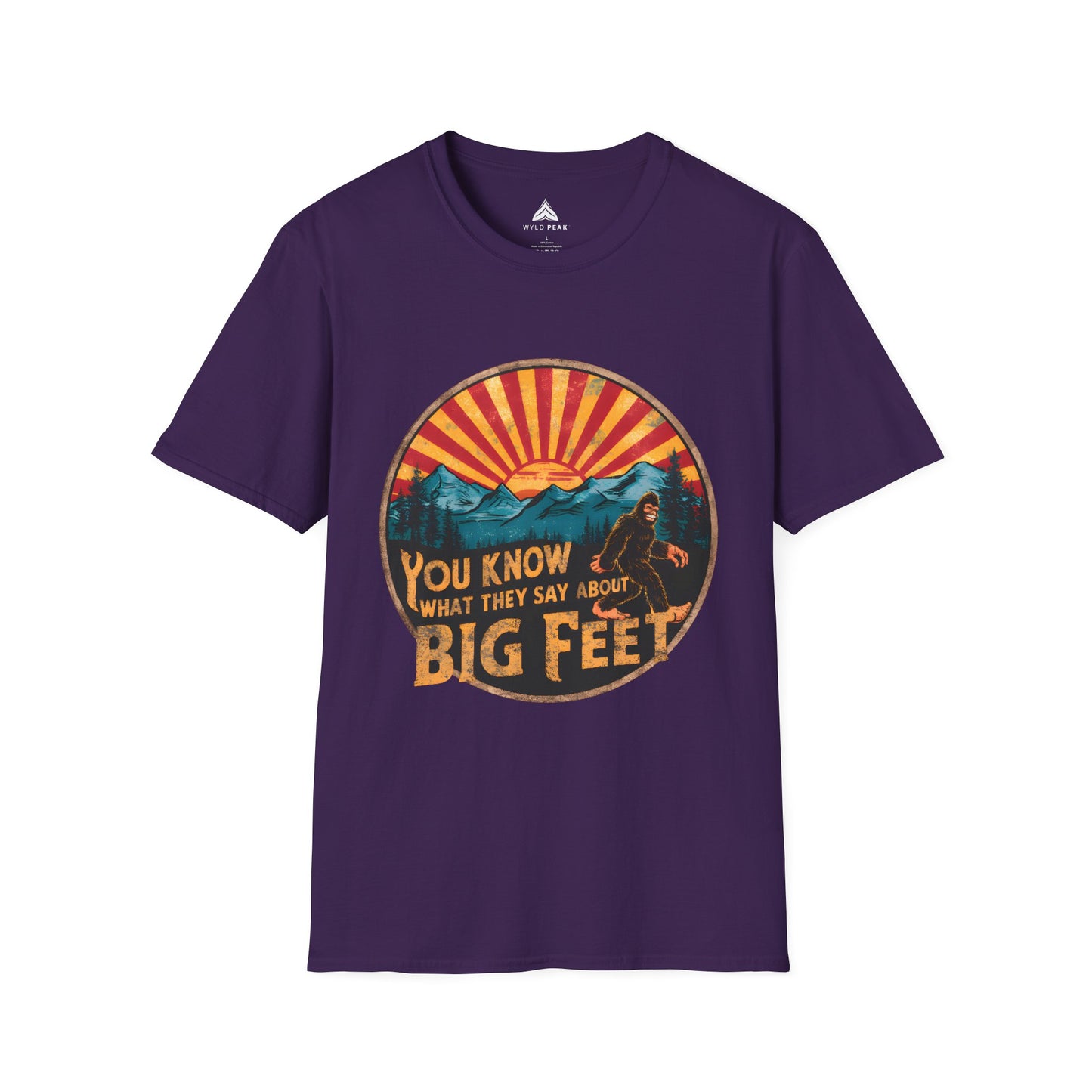 Bigfoot Men's T-Shirt Organic Cotton Outdoor Tee | Unisex Softstyle Tee