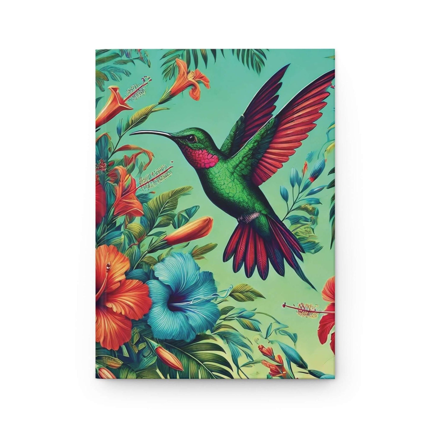 Hummingbird Floral Hardcover Journal | Matte Notebook | Elegant Writing Diary | Gift for Writers | Diary