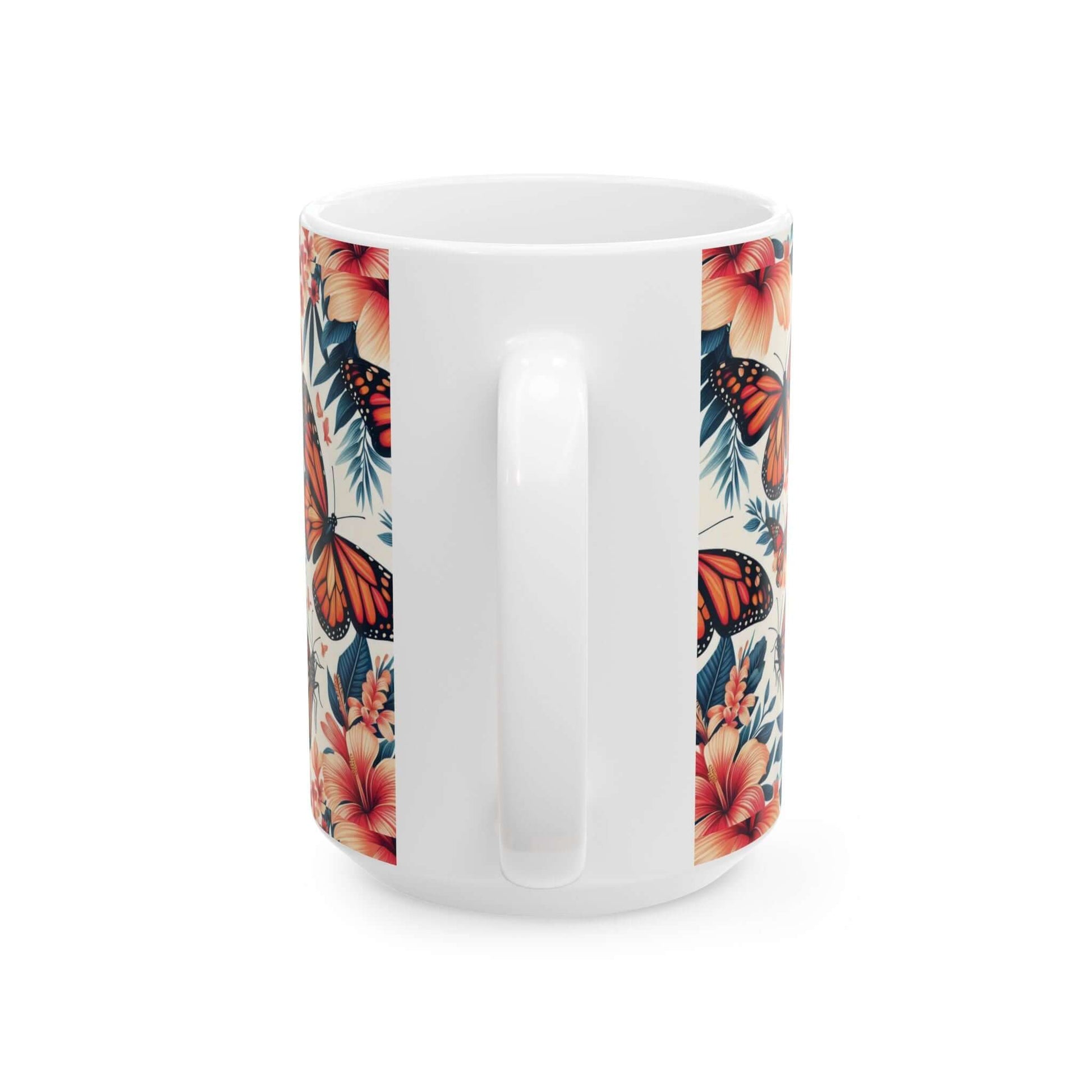 Colorful Monarch Butterfly Floral Ceramic Coffee Mug | 11oz & 15oz Options | Dishwasher & Microwave Safe - Wyld Peak