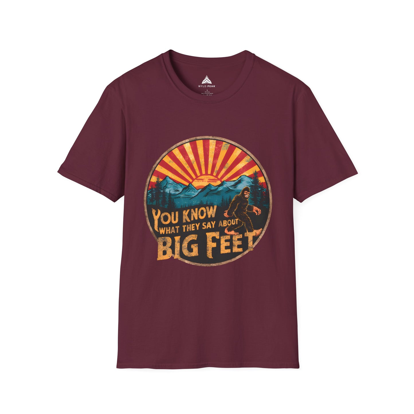 Bigfoot Women's T-Shirt Organic Cotton Outdoor Tee | Unisex Softstyle Tee