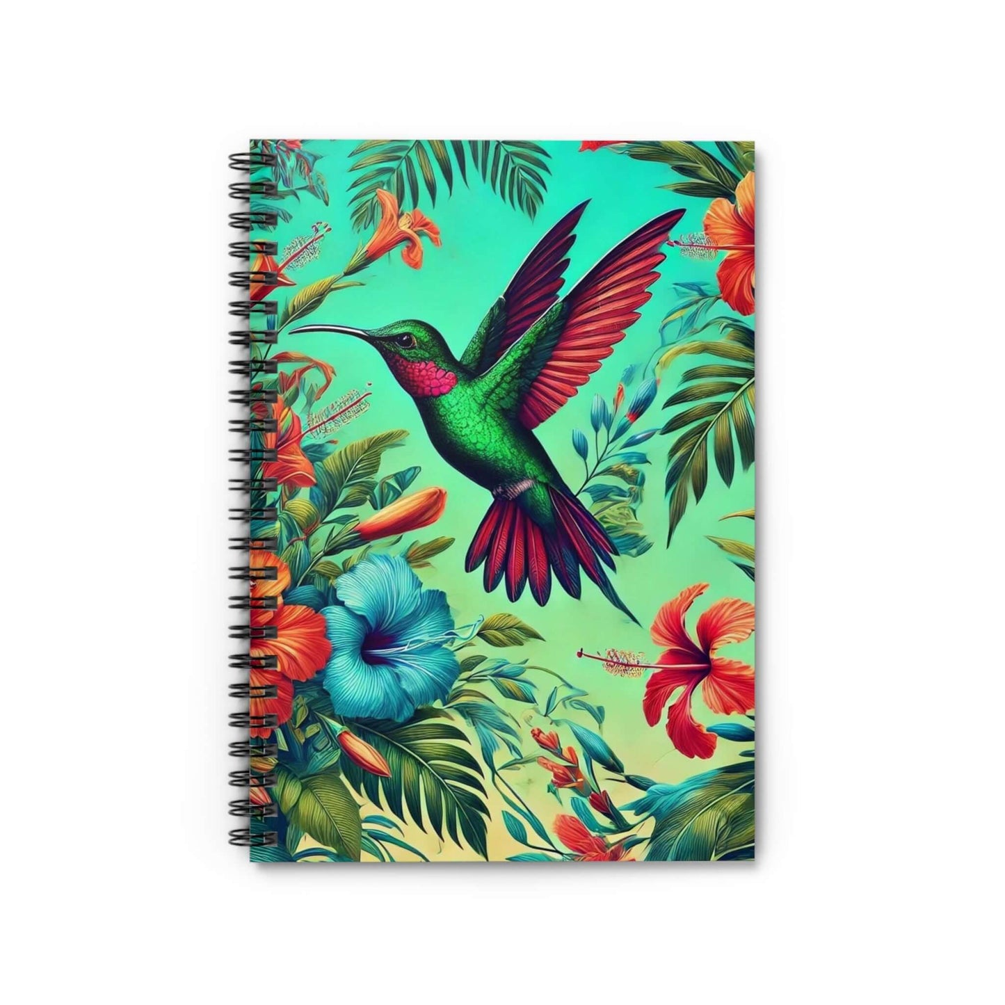 Hummingbird Floral Spiral Notebook, Ruled Line | Artistic Design for Everyday Use | Perfect Gift for Writers, Him & Her