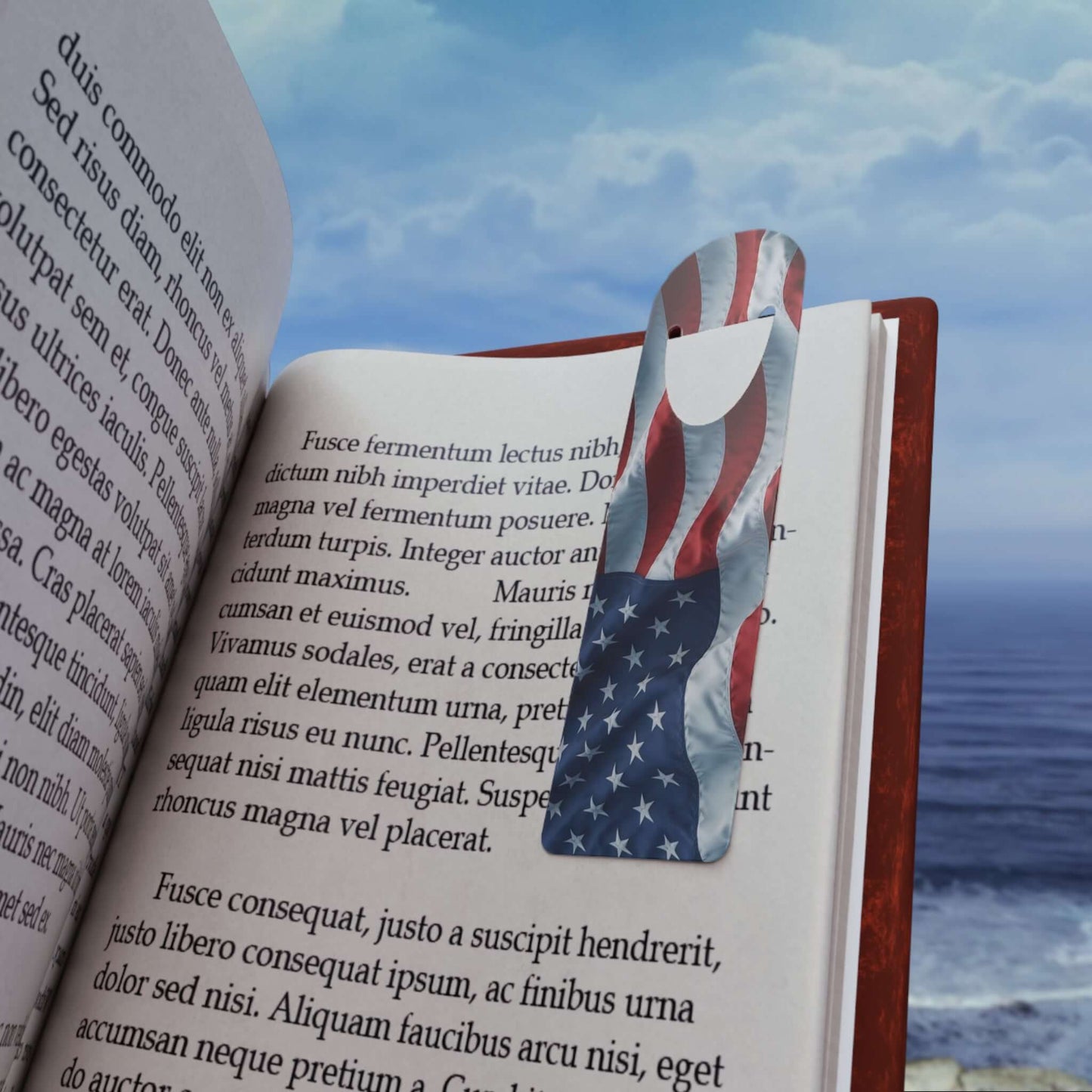 1.5"x5" Aluminum USA Flag Bookmark | Unique Design | Bookworm Gift | Bookish Accessories | Assembled in USA - Wyld Peak