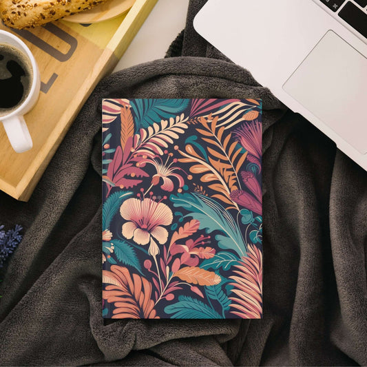 Tropical Floral Hardcover Journal | Matte Finish Notebook | Elegant Writing Diary - Wyld Peak