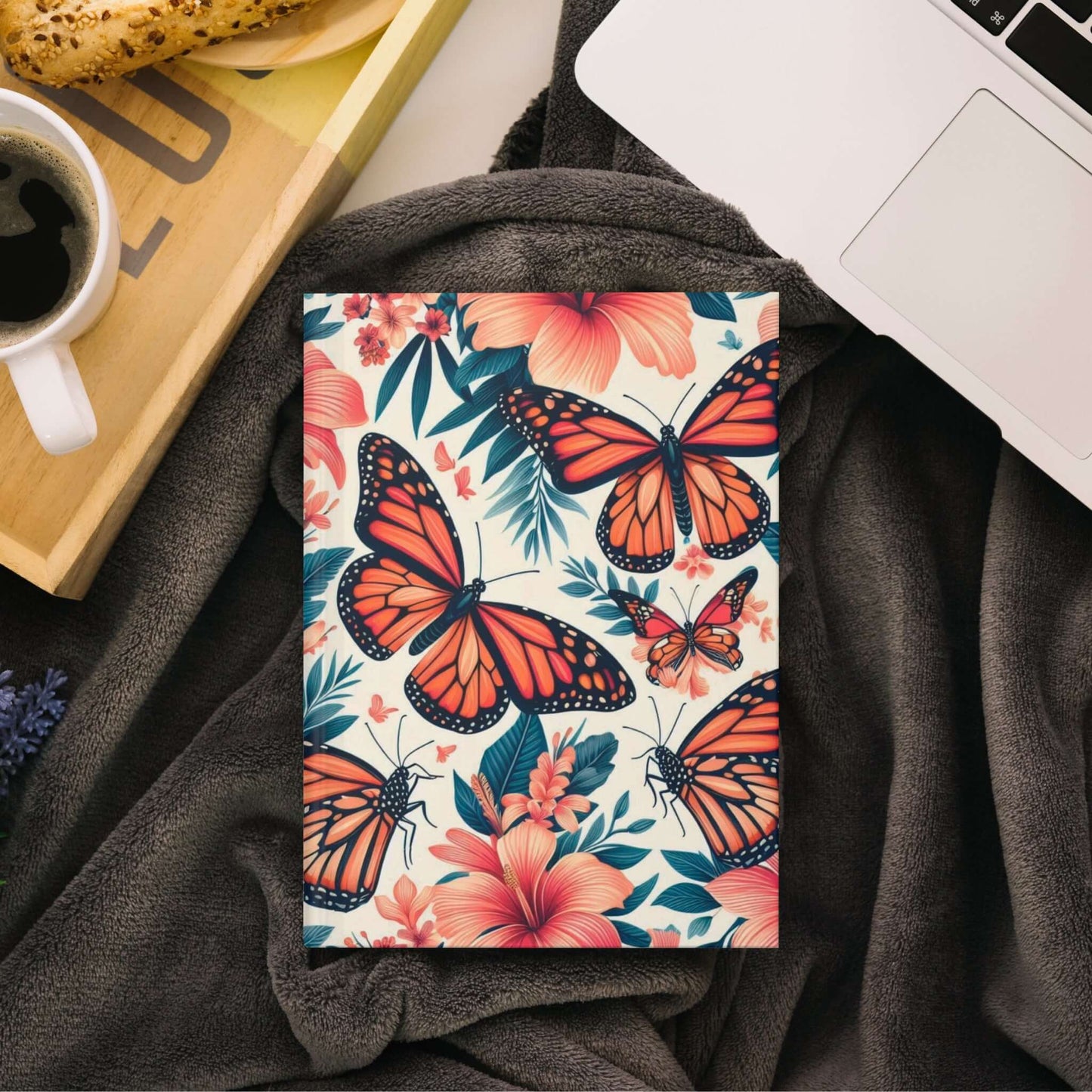 Butterfly Hardcover Journal | Matte Finish Notebook | Elegant Writing Diary | Gift for Writers | Diary - Wyld Peak